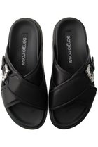 【セルジオ ロッシ/SERGIO ROSSI】のsrTWENTY BUCKLE フラットサンダル 人気、トレンドファッション・服の通販 founy(ファニー) ファッション Fashion レディースファッション Fashion for Women コレクション Collection, Seasonal Line サンダル Sandals, Summer Shoes ソックス Socks, Hosiery フラット Flat, Flat Shoes メタル Metal, Metal Parts リラックス Relax, Relaxed Fit thumbnail ブラック|ID: prp329100004093649 ipo3291000000032882838