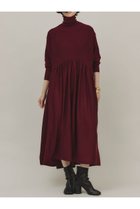 【カレンソロジー/Curensology】のウールハイネックギャザーワンピース 人気、トレンドファッション・服の通販 founy(ファニー) ファッション Fashion レディースファッション WOMEN ワンピース Dress チュニック Tunic おすすめ Recommend なめらか Smooth ギャザー Gather ジャケット Jacket タイツ Tights チュニック Tunic デニム Denim ハイネック High Neck ロング Long 再入荷 Restock/Back In Stock/Re Arrival 冬 Winter thumbnail ボルドー|ID: prp329100004093668 ipo3291000000027800675