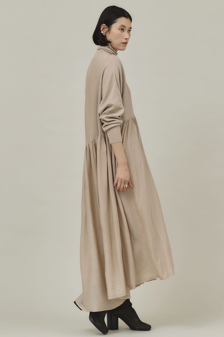 【カレンソロジー/Curensology】のウールハイネックギャザーワンピース 人気、トレンドファッション・服の通販 founy(ファニー) 　ファッション　Fashion　レディースファッション　Fashion for Women　ワンピース　Dresses　チュニック　Tunic Tops & Dresses　おすすめ　Recommended / Our Picks　なめらか　Smooth, Silky Texture　ギャザー　Gathered, Ruffled　ジャケット　Jacket, Outerwear　タイツ　Tights, Legwear　チュニック　Tunic, Long Top　デニム　Denim, Jeans Material　ハイネック　High Neck, Mock Neck　ロング　Long, Long-Length　冬　Winter / This Winter　other-7|ID: prp329100004093668 ipo3291000000032904537