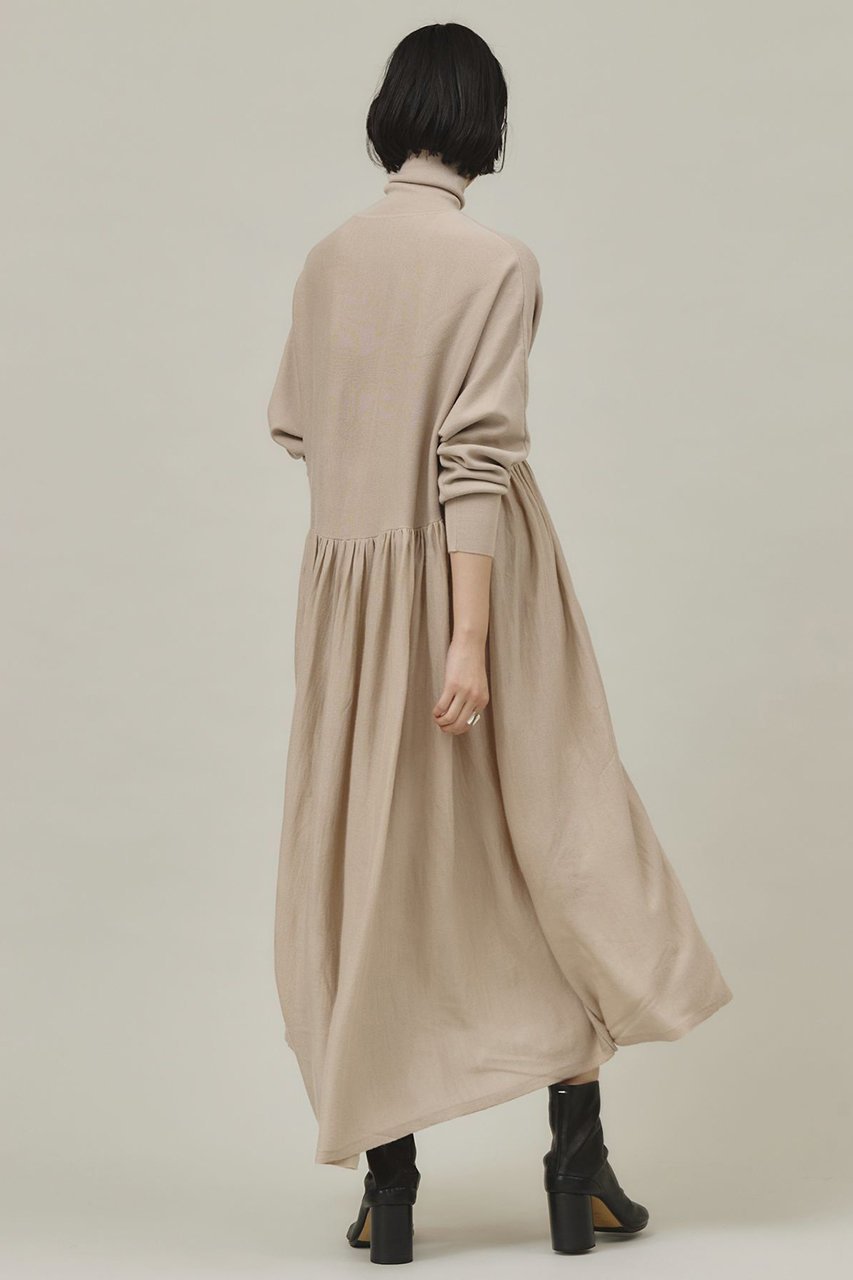 【カレンソロジー/Curensology】のウールハイネックギャザーワンピース 人気、トレンドファッション・服の通販 founy(ファニー) 　ファッション　Fashion　レディースファッション　Fashion for Women　ワンピース　Dresses　チュニック　Tunic Tops & Dresses　おすすめ　Recommended / Our Picks　なめらか　Smooth, Silky Texture　ギャザー　Gathered, Ruffled　ジャケット　Jacket, Outerwear　タイツ　Tights, Legwear　チュニック　Tunic, Long Top　デニム　Denim, Jeans Material　ハイネック　High Neck, Mock Neck　ロング　Long, Long-Length　冬　Winter / This Winter　other-8|ID: prp329100004093668 ipo3291000000032904539