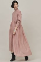 【カレンソロジー/Curensology】のウールハイネックギャザーワンピース ライトピンク|ID: prp329100004093668 ipo3291000000036795766
