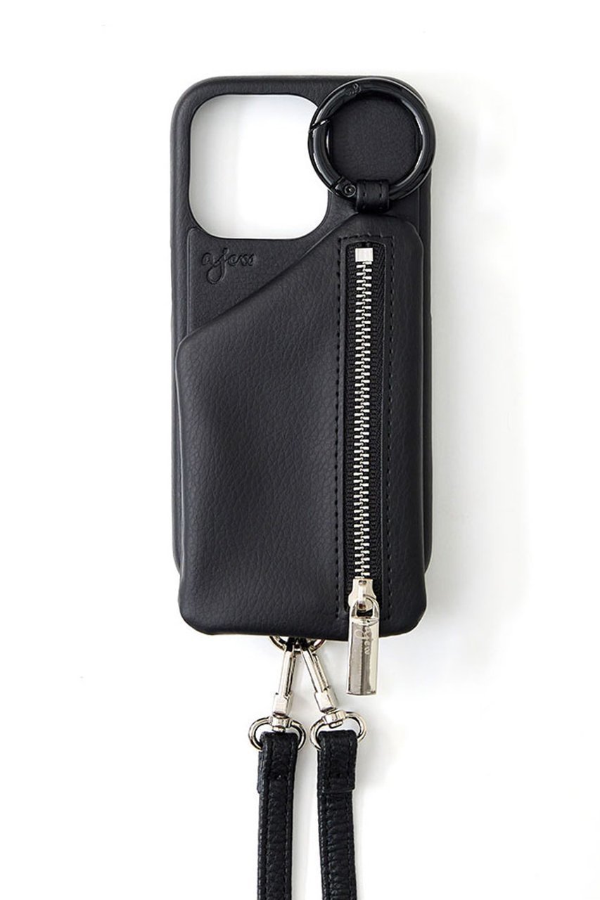 【エジュー/ajew】のiPhone15/15Pro ajew cadenas zipphone case shoulder インテリア・キッズ・メンズ・レディースファッション・服の通販 founy(ファニー) 　ファッション　Fashion　レディースファッション　Fashion for Women　アクセサリー　Fashion Accessories　カメラ　Camera Accessories　ショルダー　Shoulder, Shoulder Strap　シルバー　Silver, Metallic Silver　シンプル　Simple, Minimal　スタイリッシュ　Stylish, Fashionable　定番　Standard, Basic Item　ベーシック　Basic, Essential　ポケット　Pocket, Pocket Detail　ループ　Loop, Loop Knit　おすすめ　Recommended / Our Picks　iPhone アイフォーン　iPhone　ピュアブラック|ID: prp329100004095234 ipo3291000000033342696