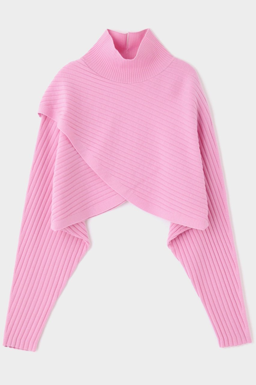 【ル フィル/LE PHIL】のウールワイドリブクロスニット 人気、トレンドファッション・服の通販 founy(ファニー) 　ファッション　Fashion　レディースファッション　WOMEN　トップス・カットソー　Tops/Tshirt　ニット　Knit Tops　プルオーバー　Pullover　ショート　Short　スリーブ　Sleeve　トレンド　Trend　ハイネック　High Neck　バランス　Balance　フレア　Flare　ボトム　Bottom　ワイド　Wide　エレガント 上品　Elegant　 other-1|ID: prp329100004095238 ipo3291000000030866061