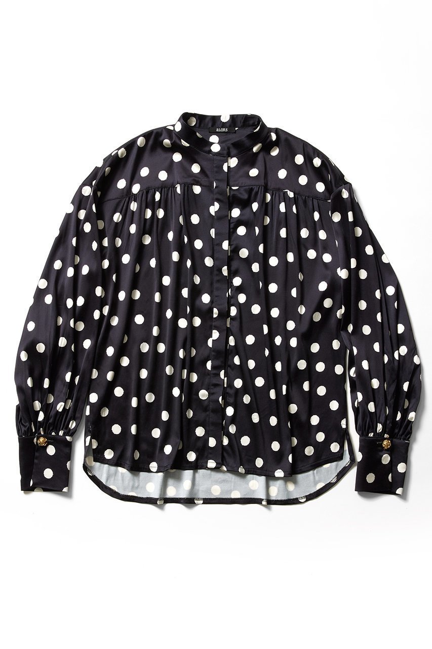 【アロー/aLORS】のChemise Cocinelle 人気、トレンドファッション・服の通販 founy(ファニー) 　ファッション　Fashion　レディースファッション　Fashion for Women　トップス・カットソー　Cut & Sew Tops　シャツ・ブラウス・オフィスカジュアル　Elegant Blouses & Button-Ups　なめらか　Smooth, Silky Texture　イタリア　Italy　カフス　Cuff Design　ギャザー　Gathered, Ruffled　スリーブ　Sleeve, Long Sleeve / Short Sleeve　ドット　Polka Dot, Dot Pattern　ランダム　Random, Irregular　ロング　Long, Long-Length　 other-1|ID: prp329100004095249 ipo3291000000032889063