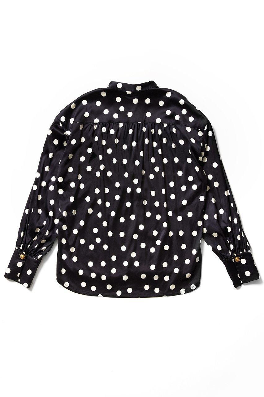 【アロー/aLORS】のChemise Cocinelle 人気、トレンドファッション・服の通販 founy(ファニー) 　ファッション　Fashion　レディースファッション　Fashion for Women　トップス・カットソー　Cut & Sew Tops　シャツ・ブラウス・オフィスカジュアル　Elegant Blouses & Button-Ups　なめらか　Smooth, Silky Texture　イタリア　Italy　カフス　Cuff Design　ギャザー　Gathered, Ruffled　スリーブ　Sleeve, Long Sleeve / Short Sleeve　ドット　Polka Dot, Dot Pattern　ランダム　Random, Irregular　ロング　Long, Long-Length　other-2|ID: prp329100004095249 ipo3291000000032889071