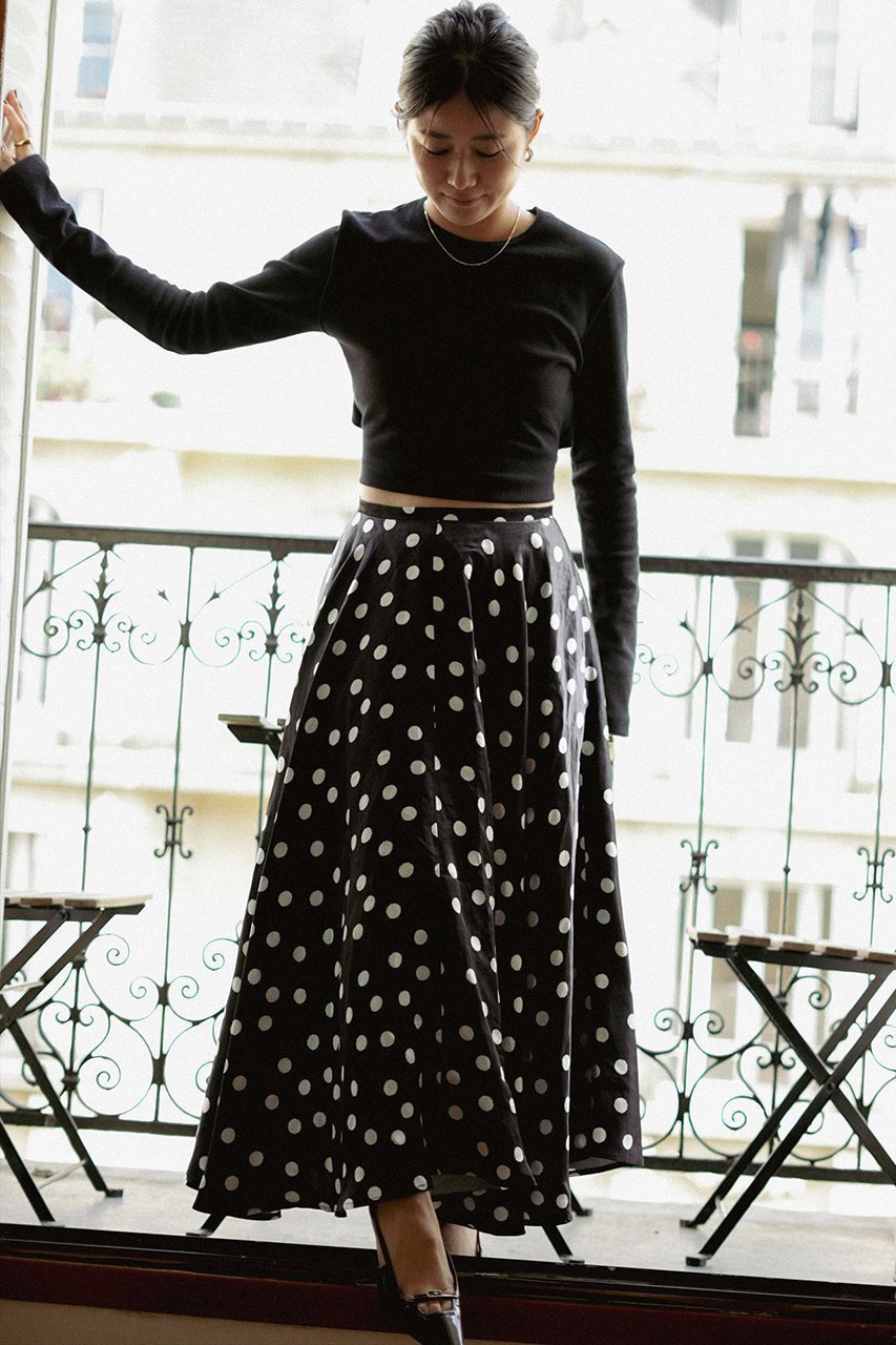 【アロー/aLORS】のJupe Cocinelle 人気、トレンドファッション・服の通販 founy(ファニー) 　ファッション　Fashion　レディースファッション　Fashion for Women　スカート　Skirts　ロングスカート　Long Skirts / Maxi & Midi Skirts　アシンメトリー　Asymmetrical Style　イタリア　Italy　エレガント 上品　Elegant　ドット　Polka Dot, Dot Pattern　ネップ　Nepp, Slub Yarn　ランダム　Random, Irregular　ロング　Long, Long-Length　other-5|ID: prp329100004095310 ipo3291000000032895131