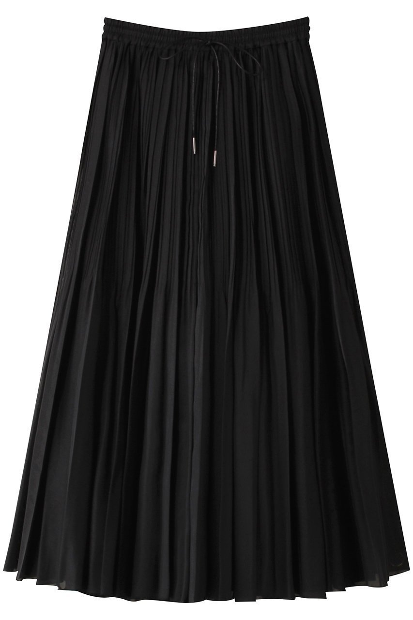 【デパリエ/DEPAREILLE】のオーガンジープリーツスカート インテリア・キッズ・メンズ・レディースファッション・服の通販 founy(ファニー) 　ファッション　Fashion　レディースファッション　Fashion for Women　スカート　Skirts　プリーツスカート / 上品フェミニンスタイル　Pleated Skirts　ロングスカート　Long Skirts / Maxi & Midi Skirts　オーガンジー　Organza Fabric　デニム　Denim, Jeans Material　パーティ　Party, Party Style　フレア　Flare, Flared　プリーツ　Pleats, Pleated　ロング　Long, Long-Length　再入荷　Restock / Back in Stock　ブラック|ID: prp329100004095312 ipo3291000000032895151