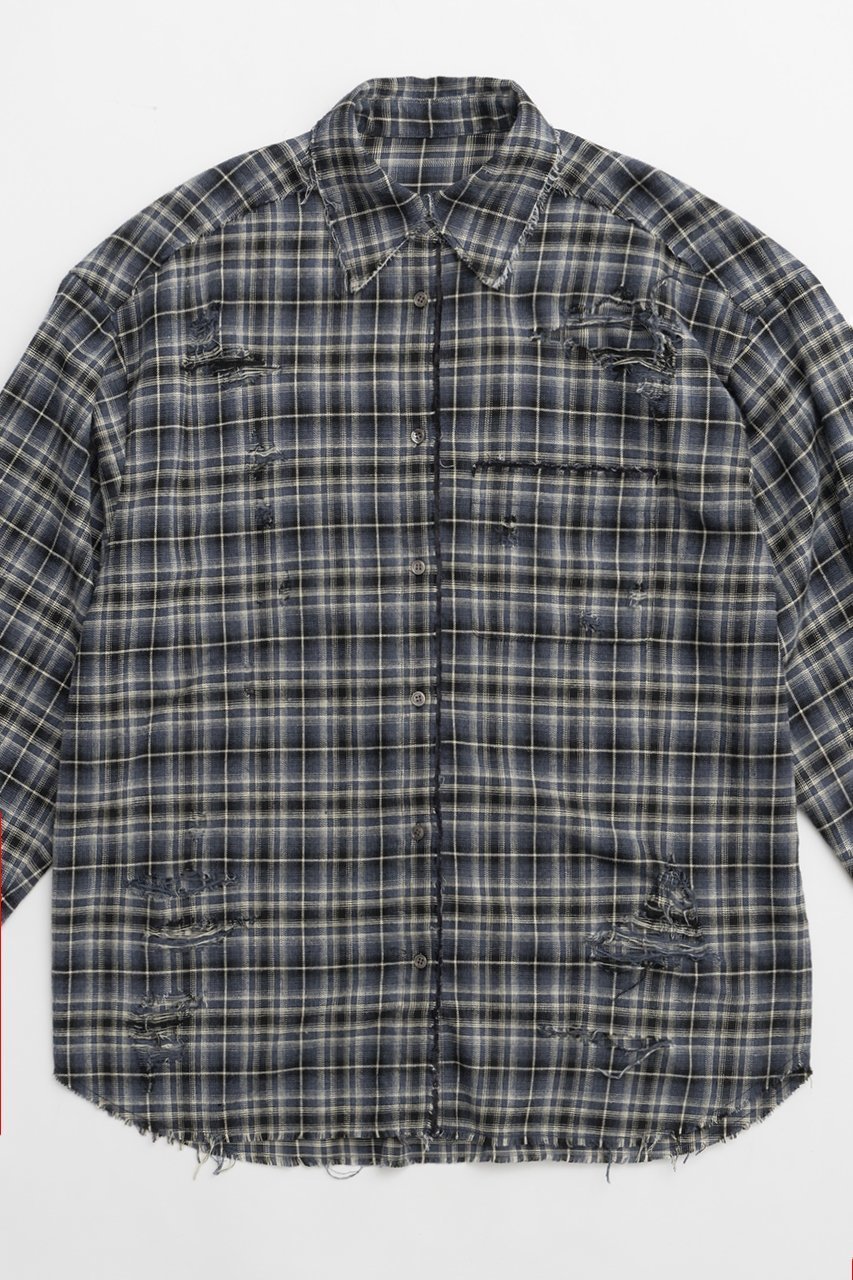 【プランク プロジェクト/PRANK PROJECT】のダメージチェックシャツDamaged Check Shirt 人気、トレンドファッション・服の通販 founy(ファニー) ファッション Fashion レディースファッション Fashion for Women トップス・カットソー Cut & Sew Tops シャツ・ブラウス・オフィスカジュアル Elegant Blouses & Button-Ups カフス Cuff Design スリーブ Sleeve, Long Sleeve / Short Sleeve ダメージ Distressed, Destroyed チェック Check, Plaid, Tartan ハンド Hand, Handmade ポケット Pocket, Pocket Detail ロング Long, Long-Length other-3|ID: prp329100004096651 ipo3291000000035719853
