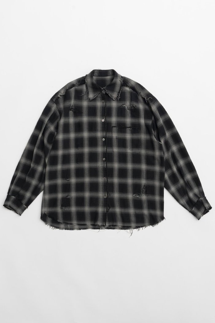 【プランク プロジェクト/PRANK PROJECT】のダメージチェックシャツDamaged Check Shirt インテリア・キッズ・メンズ・レディースファッション・服の通販 founy(ファニー) https://founy.com/ ファッション Fashion レディースファッション Fashion for Women トップス・カットソー Cut & Sew Tops シャツ・ブラウス・オフィスカジュアル Elegant Blouses & Button-Ups カフス Cuff Design スリーブ Sleeve, Long Sleeve / Short Sleeve ダメージ Distressed, Destroyed チェック Check, Plaid, Tartan ハンド Hand, Handmade ポケット Pocket, Pocket Detail ロング Long, Long-Length |ID: prp329100004096651 ipo3291000000036877459