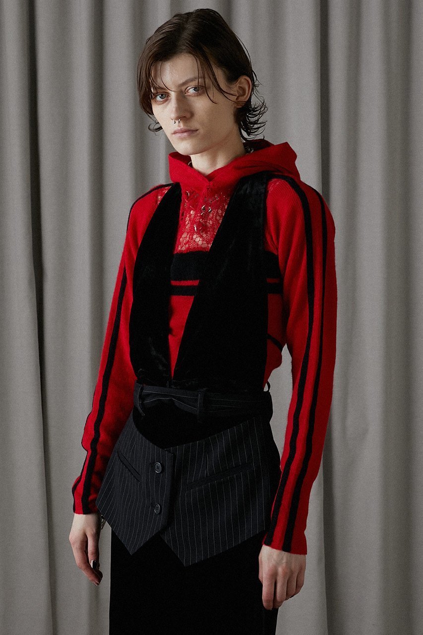 【プランク プロジェクト/PRANK PROJECT】の2WAYジャンプスーツ / 2WAY Jumpsuit 人気、トレンドファッション・服の通販 founy(ファニー) 　ファッション　Fashion　レディースファッション　Fashion for Women　パンツ　Pants & Trousers　コンビ　Combo, Combination Style　ストライプ　Stripe, Striped Pattern　スピンドル　Spindle, Drawcord　スーツ　Suit, Formalwear　ベスト　Vest, Waistcoat　ベルベット　Velvet, Velvety　other-7|ID: prp329100004096652 ipo3291000000032941852