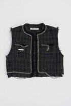 【プランク プロジェクト/PRANK PROJECT】のクロップドツイードベスト / Cropped Tweed Vest GRY(グレー)|ID: prp329100004096653 ipo3291000000027781734