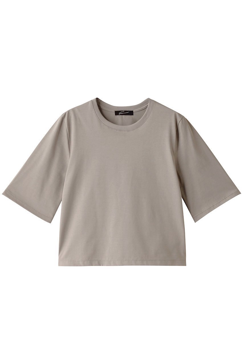 【スタニングルアー/STUNNING LURE】のウルティマコットンTシャツ インテリア・キッズ・メンズ・レディースファッション・服の通販 founy(ファニー) 　ファッション　Fashion　レディースファッション　Fashion for Women　トップス・カットソー　Cut & Sew Tops　シャツ・ブラウス・オフィスカジュアル　Elegant Blouses & Button-Ups　ロングTシャツ・Tシャツ　Longline T-Shirts & Tees　カットソー・ベーシックTシャツ　Cut-and-Sewn Tops / Stretch Tees & Basics　ショート　Short, Short Length　スリーブ　Sleeve, Long Sleeve / Short Sleeve　バランス　Balance, Style Balance　グレー|ID: prp329100004096658 ipo3291000000036097685