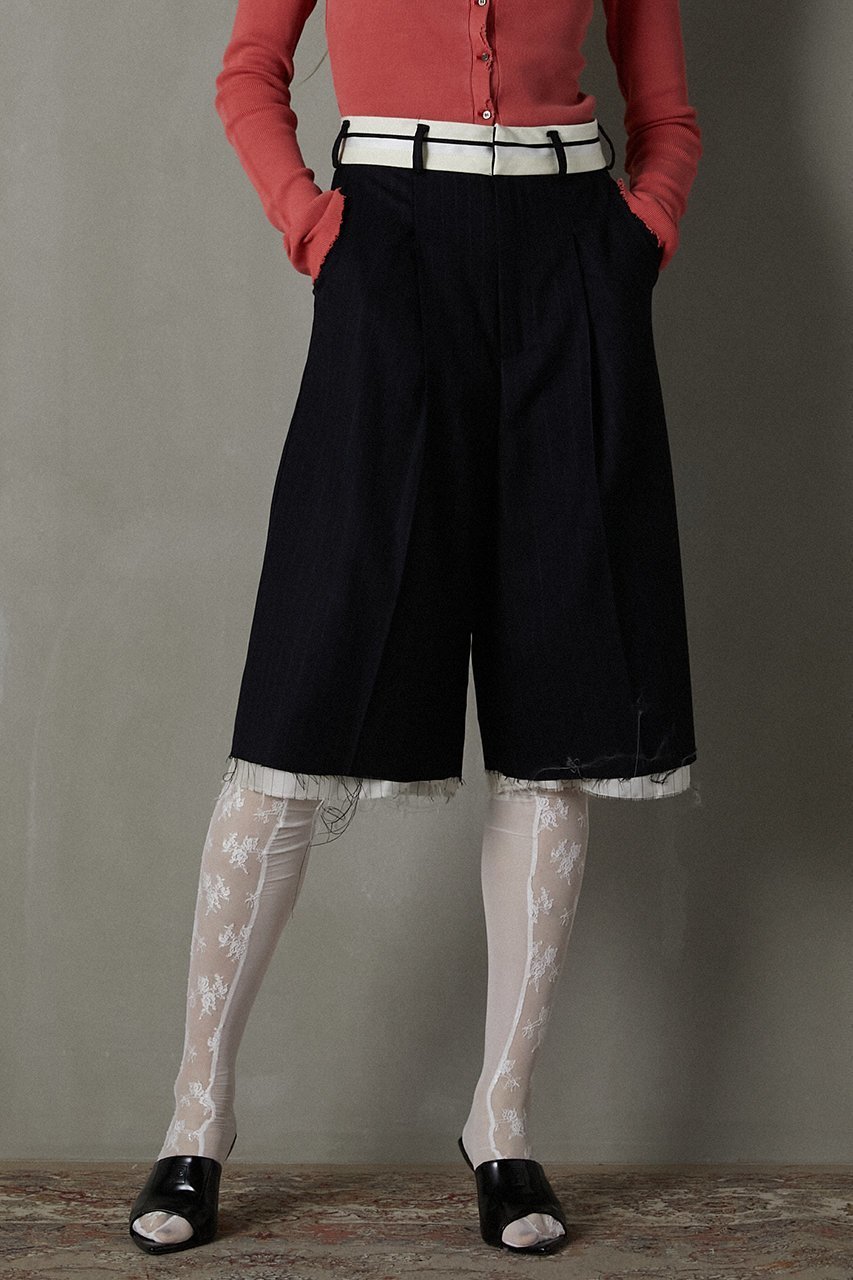 【プランク プロジェクト/PRANK PROJECT】のウールハーフパンツWool Half Pants 人気、トレンドファッション・服の通販 founy(ファニー) 　ファッション　Fashion　レディースファッション　Fashion for Women　パンツ　Pants & Trousers　ショートパンツ・ハーフパンツ　High-Waisted & Relaxed Shorts　カットオフ　Cut-Off Design　ストライプ　Stripe, Striped Pattern　ソックス　Socks, Hosiery　タイツ　Tights, Legwear　ツイル　Twist, Twisted Detail　ハーフ　Half, Half-Length　メンズ　Men's, Menswear　other-2|ID: prp329100004096660 ipo3291000000032817758