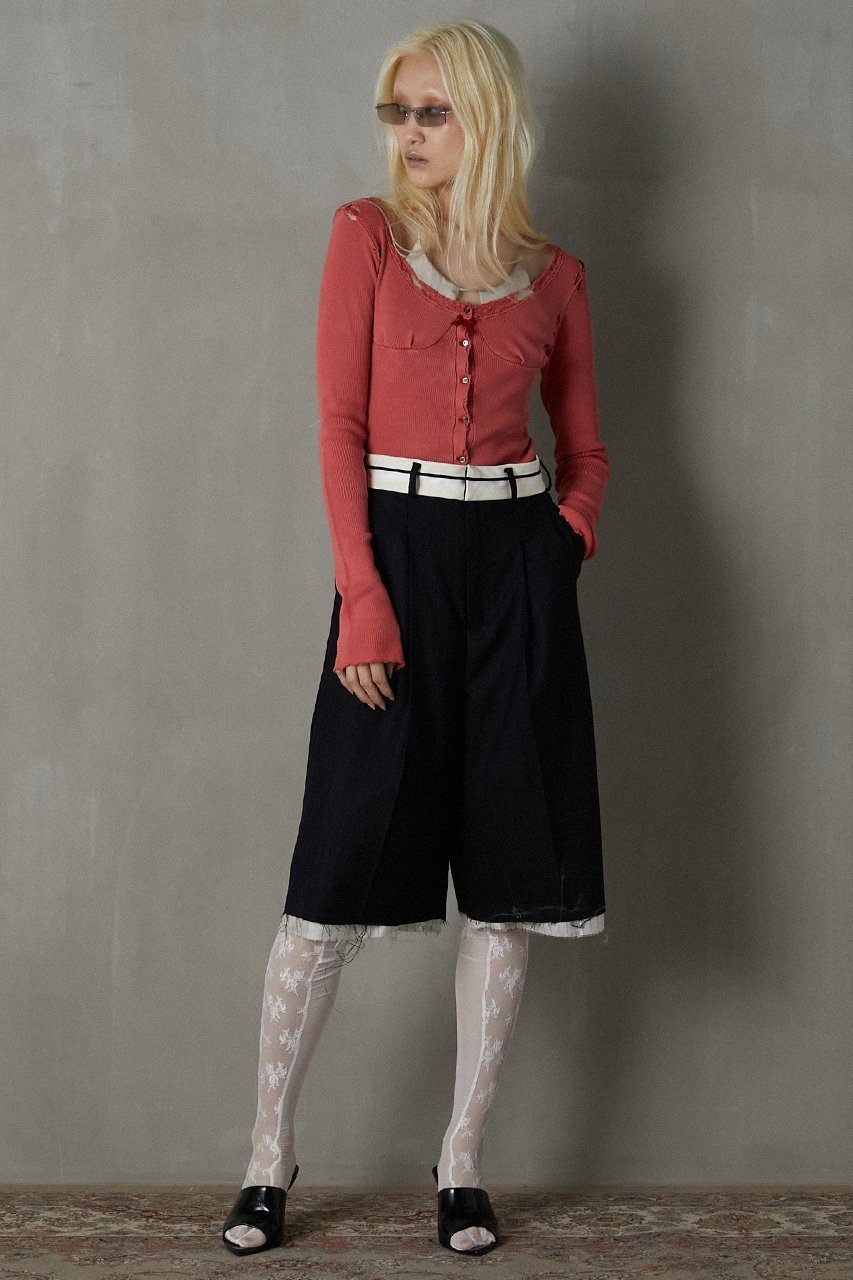 【プランク プロジェクト/PRANK PROJECT】のウールハーフパンツWool Half Pants 人気、トレンドファッション・服の通販 founy(ファニー) 　ファッション　Fashion　レディースファッション　Fashion for Women　パンツ　Pants & Trousers　ショートパンツ・ハーフパンツ　High-Waisted & Relaxed Shorts　カットオフ　Cut-Off Design　ストライプ　Stripe, Striped Pattern　ソックス　Socks, Hosiery　タイツ　Tights, Legwear　ツイル　Twist, Twisted Detail　ハーフ　Half, Half-Length　メンズ　Men's, Menswear　other-6|ID: prp329100004096660 ipo3291000000032817762