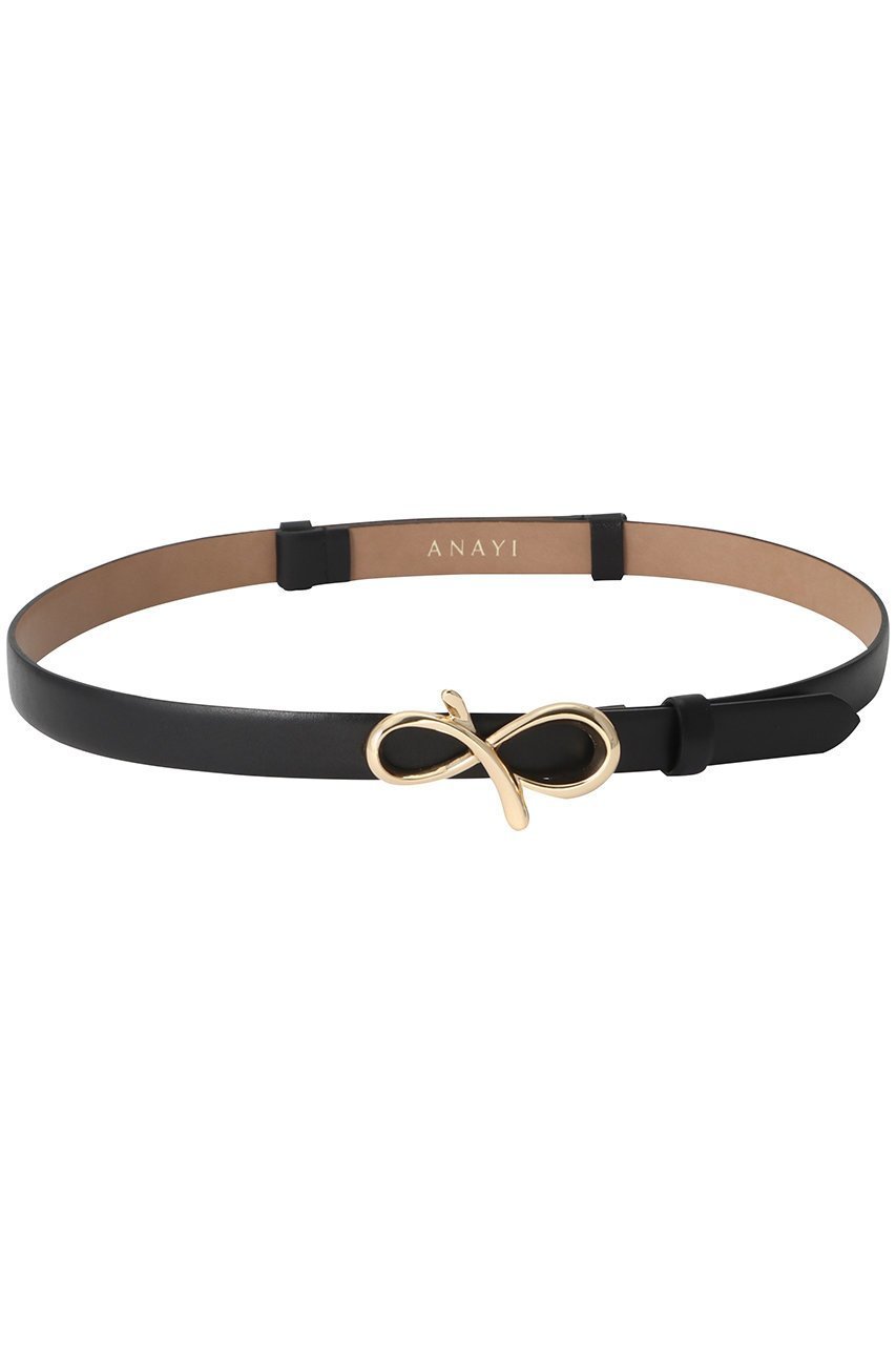【アナイ/ANAYI】のモチーフバックルBELT インテリア・キッズ・メンズ・レディースファッション・服の通販 founy(ファニー) 　ファッション　Fashion　レディースファッション　Fashion for Women　バッグ　Bags　ベルト&ウエストマーク　Belts & Waist Accessories　シンプル　Simple, Minimal　ベーシック　Basic, Essential　メタリック　Metallic, Shiny Finish　モチーフ　Motif, Design Theme　リボン　Ribbon, Bow　人気　Popular, Best Seller　ブラック|ID: prp329100004096715 ipo3291000000032837715