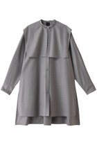 【ドメル/DOMELLE】のウールツイル 2WAY シャツ 人気、トレンドファッション・服の通販 founy(ファニー) ファッション Fashion レディースファッション WOMEN トップス・カットソー Tops/Tshirt シャツ/ブラウス Shirts/Blouses なめらか Smooth イタリア Italy カシュクール Cachecoeur スリーブ Sleeve ヨーク Yoke ロング Long エレガント 上品 Elegant thumbnail グレー|ID: prp329100004098415 ipo3291000000027800371