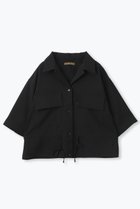 【レリル/lelill】のオープンカラーミリタリーシャツ 人気、トレンドファッション・服の通販 founy(ファニー) ファッション Fashion レディースファッション WOMEN トップス・カットソー Tops/Tshirt シャツ/ブラウス Shirts/Blouses ショート Short スリーブ Sleeve ドローコード Draw Cord ミリタリー Military ワイド Wide thumbnail ブラック|ID: prp329100004098426 ipo3291000000027800398