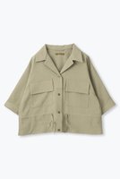 【レリル/lelill】のオープンカラーミリタリーシャツ 人気、トレンドファッション・服の通販 founy(ファニー) ファッション Fashion レディースファッション Fashion for Women トップス・カットソー Cut & Sew Tops シャツ・ブラウス・オフィスカジュアル Elegant Blouses & Button-Ups ショート Short, Short Length スリーブ Sleeve, Long Sleeve / Short Sleeve ドローコード Drawcord, Drawstring Cord ミリタリー Military, Army Style ワイド Wide, Wide Fit |ID:prp329100004098426