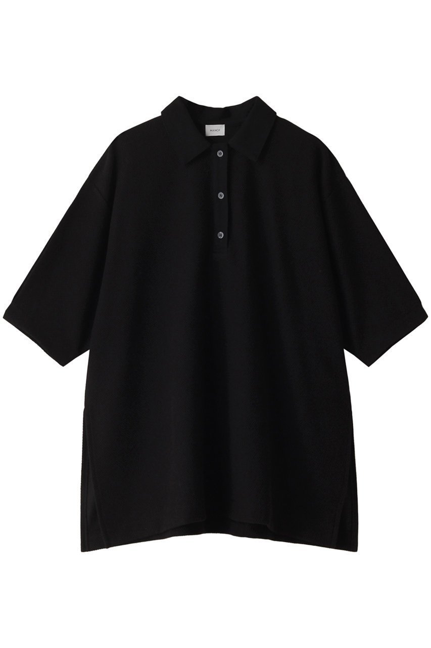 【マノフ/MANOF】のSEER WIDE CUT TOPS Tシャツ/カットソー インテリア・キッズ・メンズ・レディースファッション・服の通販 founy(ファニー) 　ファッション　Fashion　レディースファッション　WOMEN　トップス・カットソー　Tops/Tshirt　シャツ/ブラウス　Shirts/Blouses　ロング / Tシャツ　T-Shirts　カットソー　Cut and Sewn　カットソー　Cut And Sew　ショート　Short　スポーティ　Sporty　スリット　Slit　スリーブ　Sleeve　トレンド　Trend　フロント　Front　ポロシャツ　Polo Shirt　ワイド　Wide　BLACK|ID: prp329100004098430 ipo3291000000027800410