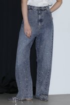 【ローズバッド/ROSE BUD】のビジューデニムパンツ 人気、トレンドファッション・服の通販 founy(ファニー) ファッション Fashion レディースファッション WOMEN パンツ Pants デニムパンツ Denim Pants ケミカル Chemical ストレート Straight ストーン Stone デニム Denim ビジュー Bijou ルーズ Loose 再入荷 Restock/Back In Stock/Re Arrival thumbnail ブルー|ID: prp329100004098443 ipo3291000000027800458