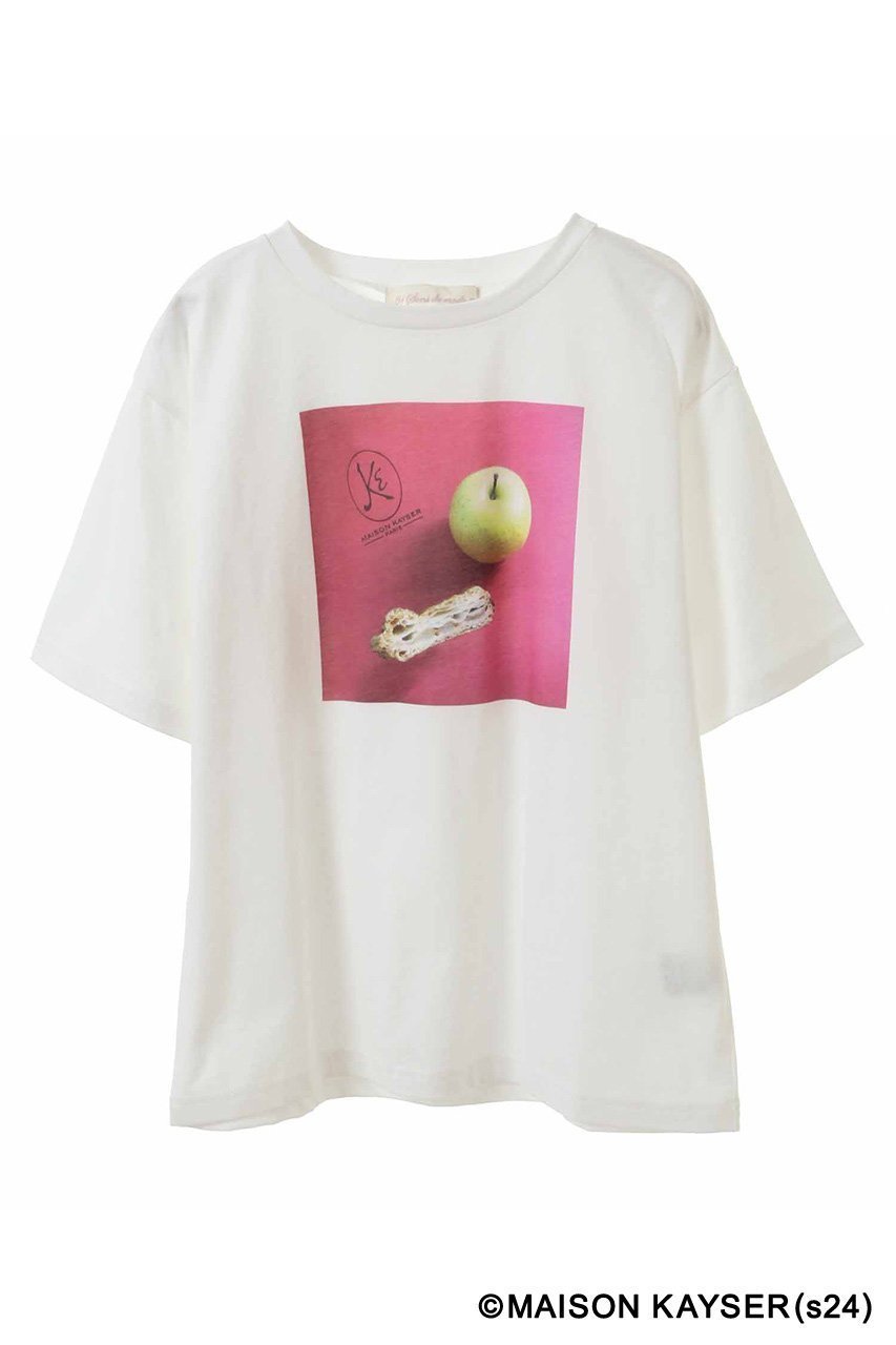 【トランテアン ソン ドゥ モード/31 Sons de mode】の【31 SONS DE MODE×MAISON KAYSER】フォトTシャツ インテリア・キッズ・メンズ・レディースファッション・服の通販 founy(ファニー) 　ファッション　Fashion　レディースファッション　WOMEN　トップス・カットソー　Tops/Tshirt　シャツ/ブラウス　Shirts/Blouses　ロング / Tシャツ　T-Shirts　カットソー　Cut and Sewn　ショート　Short　スリーブ　Sleeve　NEW・新作・新着・新入荷　New Arrivals　オフホワイト|ID: prp329100004098454 ipo3291000000027800493