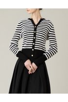 【アルアバイル/allureville】の【LOULOU WILLOUGHBY】フェザーリブボーダーカーディガン 人気、トレンドファッション・服の通販 founy(ファニー) ファッション Fashion レディースファッション WOMEN トップス・カットソー Tops/Tshirt ニット Knit Tops カーディガン Cardigans カーディガン Cardigan フェザーヤーン Feather Yarn フロント Front ボトム Bottom ボーダー Border ワイド Wide NEW・新作・新着・新入荷 New Arrivals thumbnail ブラック|ID: prp329100004098471 ipo3291000000027800553