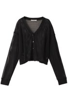 【ミディウミソリッド/MIDIUMISOLID】のmesh CD カーディガン 人気、トレンドファッション・服の通販 founy(ファニー) ファッション Fashion レディースファッション Fashion for Women トップス・カットソー Cut & Sew Tops ニット Knit Tops & Sweaters カーディガン・羽織り Layered Style Cardigans カーディガン Cardigan, Knitwear シアー Sheer, See-Through シンプル Simple, Minimal トレンド Trend, Trending Now メッシュ Mesh, Net Fabric 夏 Summer thumbnail black|ID: prp329100004098502 ipo3291000000036029942