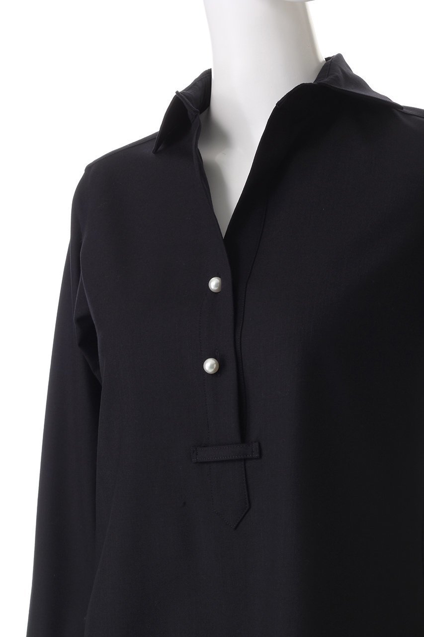【マルティニーク/martinique】の《定番》サキソニーパールスキッパー 人気、トレンドファッション・服の通販 founy(ファニー) 　ファッション　Fashion　レディースファッション　Fashion for Women　トップス・カットソー　Cut & Sew Tops　シャツ・ブラウス・オフィスカジュアル　Elegant Blouses & Button-Ups　おすすめ　Recommended / Our Picks　スキッパー　Skipper, Open Collar　スリーブ　Sleeve, Long Sleeve / Short Sleeve　パール　Pearl, Pearl Accent　ロング　Long, Long-Length　ワイド　Wide, Wide Fit　エレガント 上品　Elegant　定番　Standard, Basic Item　A/W・秋冬　Autumn/Winter　other-5|ID: prp329100004099742 ipo3291000000032888404
