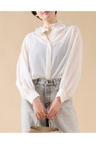 【マルティニーク/martinique】のフリルブラウス 人気、トレンドファッション・服の通販 founy(ファニー) ファッション Fashion レディースファッション WOMEN トップス・カットソー Tops/Tshirt シャツ/ブラウス Shirts/Blouses おすすめ Recommend インナー Inner カーディガン Cardigan クラシック Classic ジャケット Jacket スタンド Stand スリーブ Sleeve チェック Check フリル Frills ロング Long thumbnail オフホワイト|ID: prp329100004099745 ipo3291000000027818659