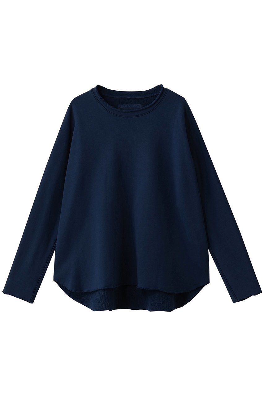 【フランク&アイリーン/Frank&Eileen】のANNA TRIPLE FLEECE ロングスリーブカットソー インテリア・キッズ・メンズ・レディースファッション・服の通販 founy(ファニー) 　ファッション　Fashion　レディースファッション　Fashion for Women　トップス・カットソー　Cut & Sew Tops　シャツ・ブラウス・オフィスカジュアル　Elegant Blouses & Button-Ups　ロングTシャツ・Tシャツ　Longline T-Shirts & Tees　カットソー・ベーシックTシャツ　Cut-and-Sewn Tops / Stretch Tees & Basics　スリーブ　Sleeve, Long Sleeve / Short Sleeve　リラックス　Relax, Relaxed Fit　ロング　Long, Long-Length　新作・新入荷　New Arrivals / New In　ダークネイビー|ID: prp329100004099761 ipo3291000000033936458