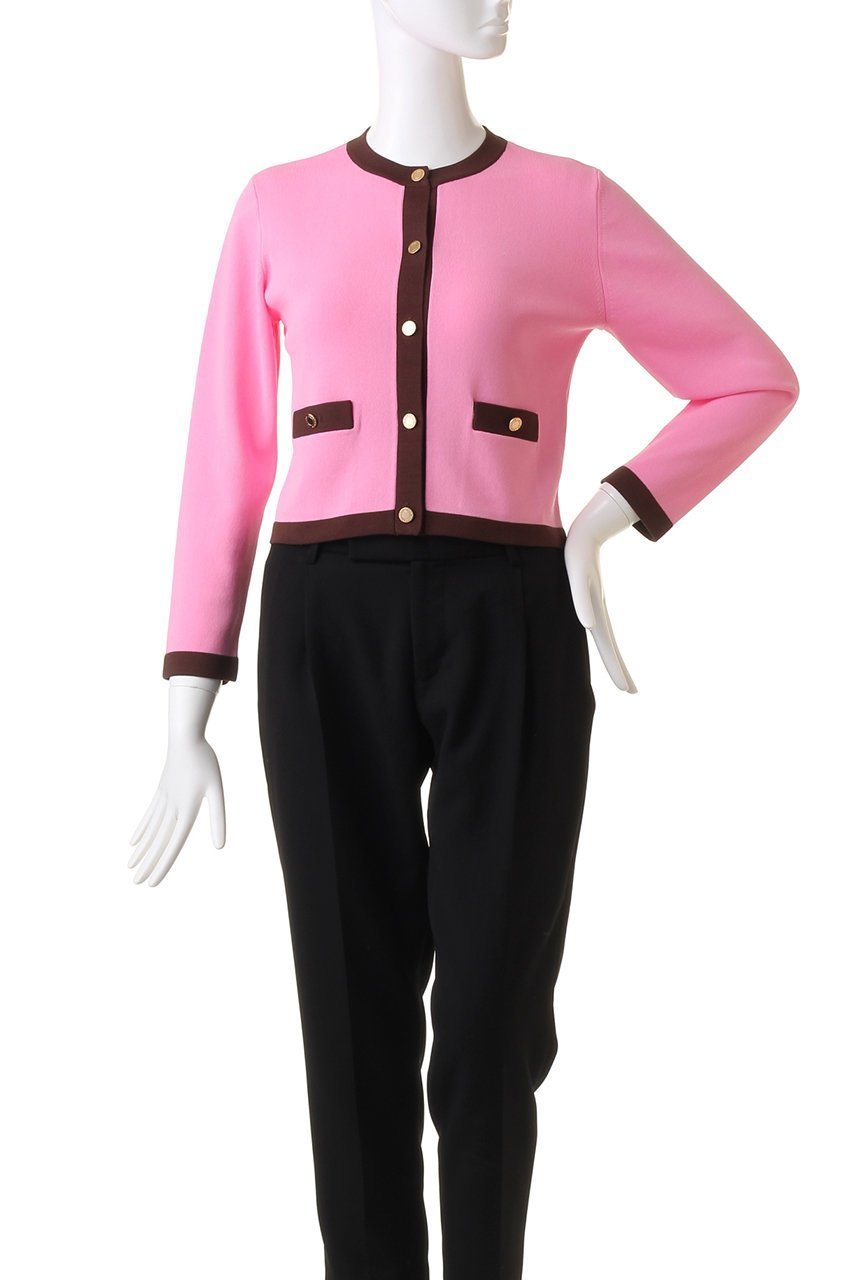 【アルアバイル/allureville】の【Loulou Willoughby】バイカラーコンパクトカーディガン A 人気、トレンドファッション・服の通販 founy(ファニー) 　ファッション　Fashion　レディースファッション　Fashion for Women　トップス・カットソー　Cut & Sew Tops　ニット　Knit Tops & Sweaters　カーディガン・羽織り　Layered Style Cardigans　カーディガン　Cardigan, Knitwear　コンパクト　Compact, Small Size　バランス　Balance, Style Balance　フロント　Front, Front Design　ボトム　Bottoms, Lower Wear　other-2|ID: prp329100004099783 ipo3291000000036098620