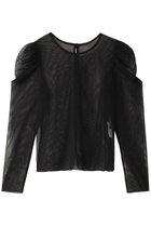 【アルアバイル/allureville】の【Loulou Willoughby】ドットチュールジコスリーブプルオーバー ブラック|ID: prp329100004099784 ipo3291000000032902044