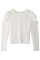 【アルアバイル/allureville】の【Loulou Willoughby】ドットチュールジコスリーブプルオーバー オフホワイト|ID: prp329100004099784 ipo3291000000035367855