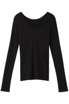 【クラネ/CLANE】のW FACE V NECK COMPACT TOPS Tシャツ/カットソー 人気、トレンドファッション・服の通販 founy(ファニー) ファッション Fashion レディースファッション WOMEN トップス・カットソー Tops/Tshirt シャツ/ブラウス Shirts/Blouses ロング / Tシャツ T-Shirts カットソー Cut and Sewn インナー Inner カットソー Cut And Sew コンパクト Compact スリーブ Sleeve ファブリック Fabric ロング Long 定番 Standard thumbnail BLACK|ID: prp329100004099790 ipo3291000000027818791