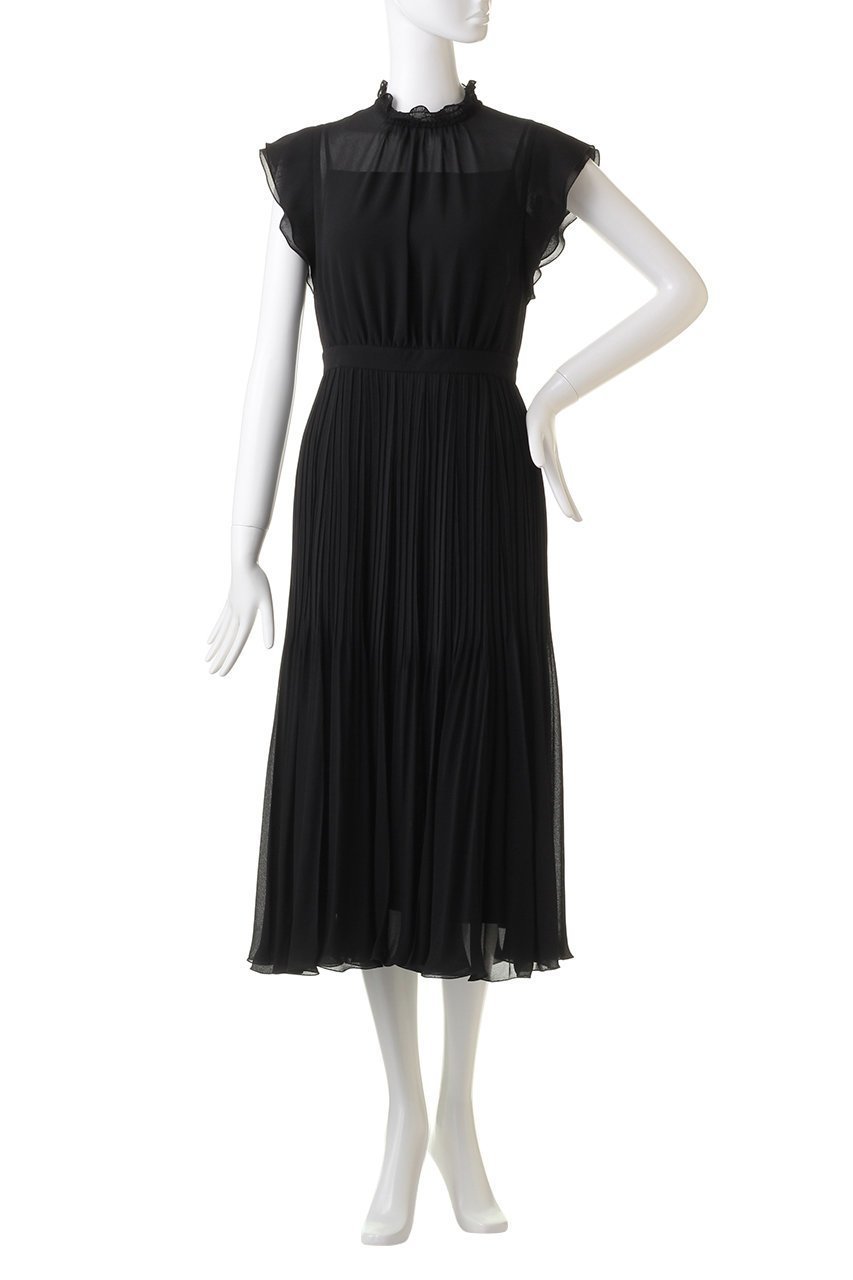【アナイ/ANAYI】のジョーゼットプリーツワンピース 人気、トレンドファッション・服の通販 founy(ファニー) 　ファッション　Fashion　レディースファッション　Fashion for Women　ワンピース　Dresses　チュニック　Tunic Tops & Dresses　おすすめ　Recommended / Our Picks　アクセサリー　Fashion Accessories　シャーリング　Shirring, Ruched　ジョーゼット　Georgette, Semi-Sheer Fabric　チュニック　Tunic, Long Top　フレア　Flare, Flared　プリーツ　Pleats, Pleated　ロング　Long, Long-Length　エレガント 上品　Elegant　other-2|ID: prp329100004100628 ipo3291000000032893385