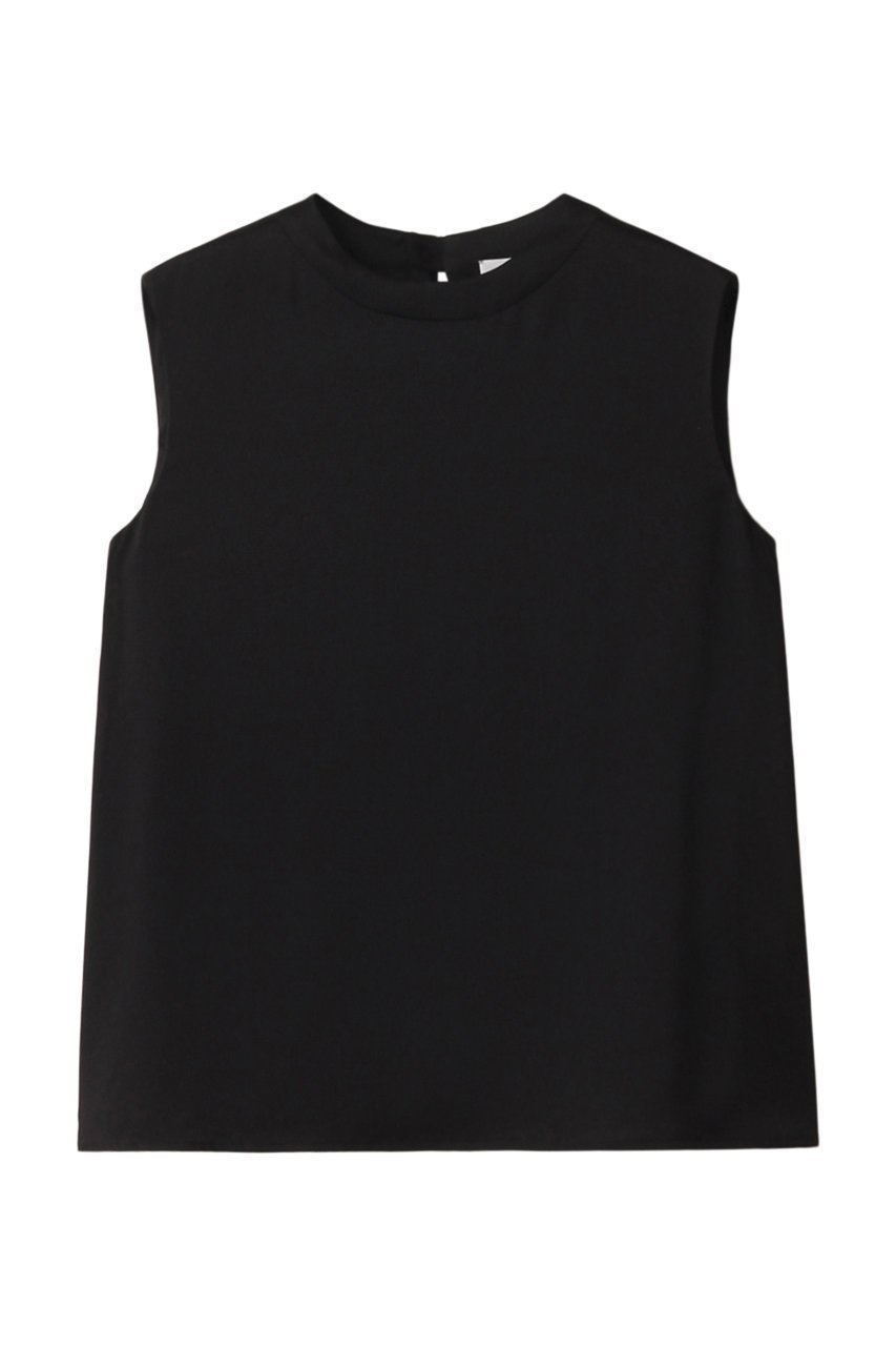 【ジェイドット/j.】のトリアセサテンスリーブレスブラウス インテリア・キッズ・メンズ・レディースファッション・服の通販 founy(ファニー) 　ファッション　Fashion　レディースファッション　Fashion for Women　トップス・カットソー　Cut & Sew Tops　キャミソール&ノースリーブ　Camisoles & Sleeveless Tops　シャツ・ブラウス・オフィスカジュアル　Elegant Blouses & Button-Ups　おすすめ　Recommended / Our Picks　サテン　Satin, Glossy Fabric　セットアップ　Set-Up, Coordinated Outfit　タンク　Tank Top, Sleeveless Top　ノースリーブ　Sleeveless, No-Sleeve　ブラック|ID: prp329100004100635 ipo3291000000035823396