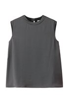 【ジェイドット/j.】のトリアセサテンスリーブレスブラウス グレー|ID: prp329100004100635 ipo3291000000036724044