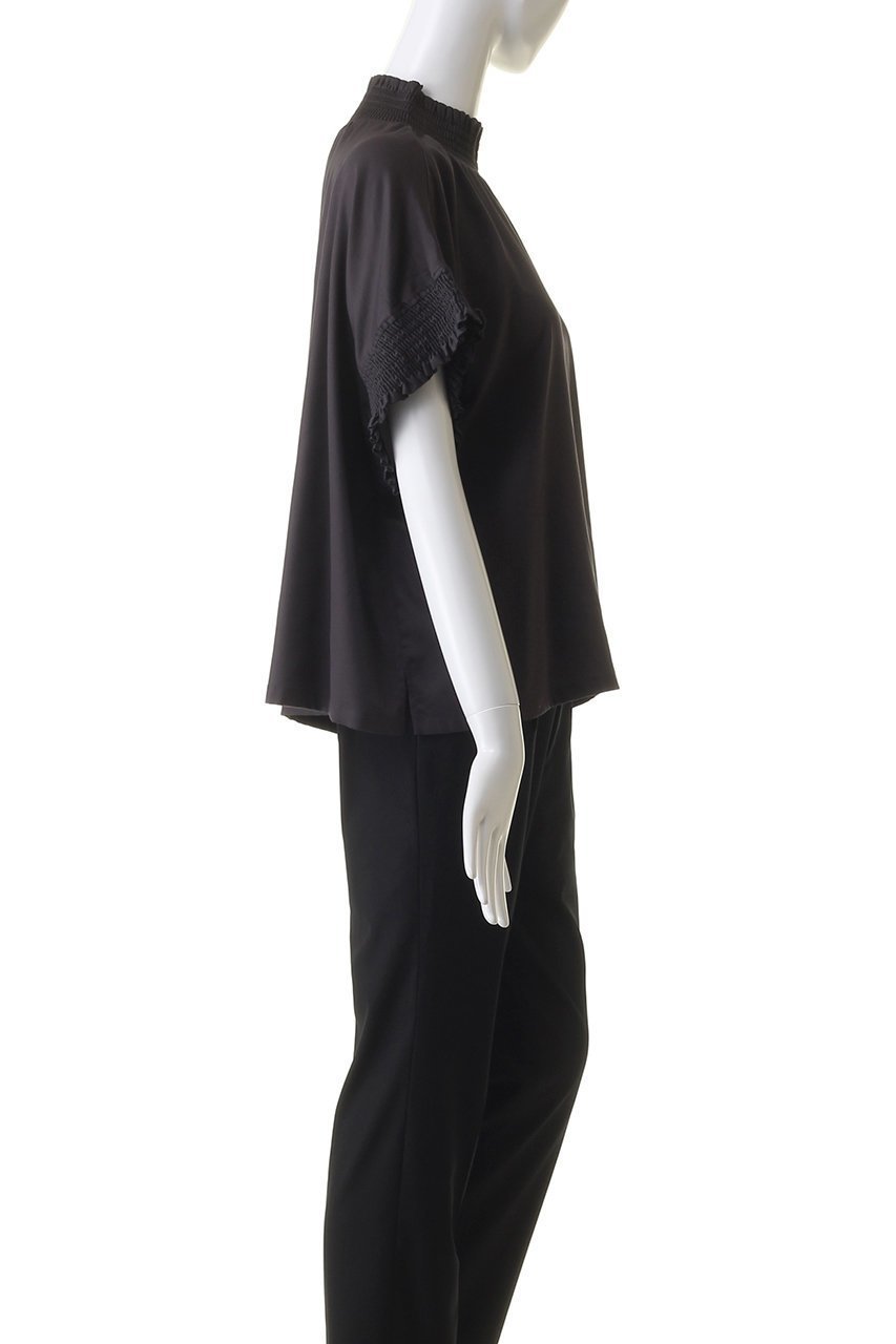 【エリオポール/heliopole】のシャーリングブラウス 人気、トレンドファッション・服の通販 founy(ファニー) 　ファッション　Fashion　レディースファッション　WOMEN　トップス・カットソー　Tops/Tshirt　シャツ/ブラウス　Shirts/Blouses　シャーリング　Shirring　ショート　Short　スタンド　Stand　スリーブ　Sleeve　ハーフ　Half　フェミニン　Feminine　other-3|ID: prp329100004101523 ipo3291000000031413786