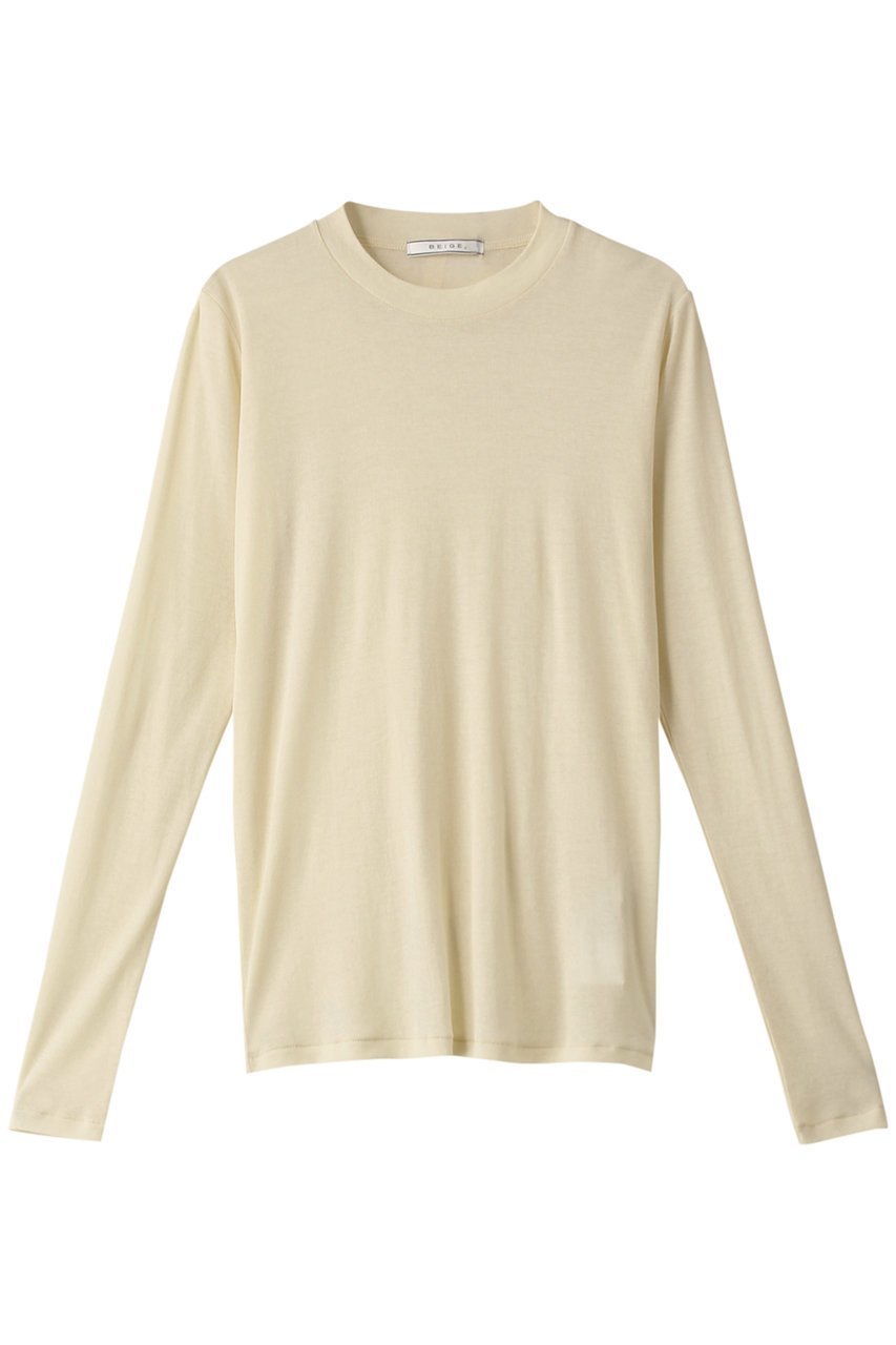 【ベイジ,/BEIGE,】のSORE(ソール)/ウォッシャブルクルーネックカットソー インテリア・キッズ・メンズ・レディースファッション・服の通販 founy(ファニー) 　ファッション　Fashion　レディースファッション　Fashion for Women　トップス・カットソー　Cut & Sew Tops　シャツ・ブラウス・オフィスカジュアル　Elegant Blouses & Button-Ups　ロングTシャツ・Tシャツ　Longline T-Shirts & Tees　カットソー・ベーシックTシャツ　Cut-and-Sewn Tops / Stretch Tees & Basics　インナー　Innerwear　カットソー　Cut and Sewn Top　シアー　Sheer, See-Through　シンプル　Simple, Minimal　スリーブ　Sleeve, Long Sleeve / Short Sleeve　ロング　Long, Long-Length　長袖　Long Sleeve, Full Sleeve　Cream|ID: prp329100004101539 ipo3291000000036665041