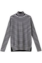 【ベイジ,/BEIGE,】のLA MONNAIE(ラモネ)/タートルネックニット 人気、トレンドファッション・服の通販 founy(ファニー) ファッション Fashion レディースファッション Fashion for Women トップス・カットソー Cut & Sew Tops ニット Knit Tops & Sweaters カジュアルプルオーバー・ニットトップス Pullovers & Knit Tops / Casual Pullovers タートルネック・ハイネックトップス Turtlenecks & High-Neck Tops なめらか Smooth, Silky Texture インナー Innerwear ジャケット Jacket, Outerwear タートルネック Turtleneck, High Neck thumbnail Navy×Ecru|ID: prp329100004101546 ipo3291000000032938080