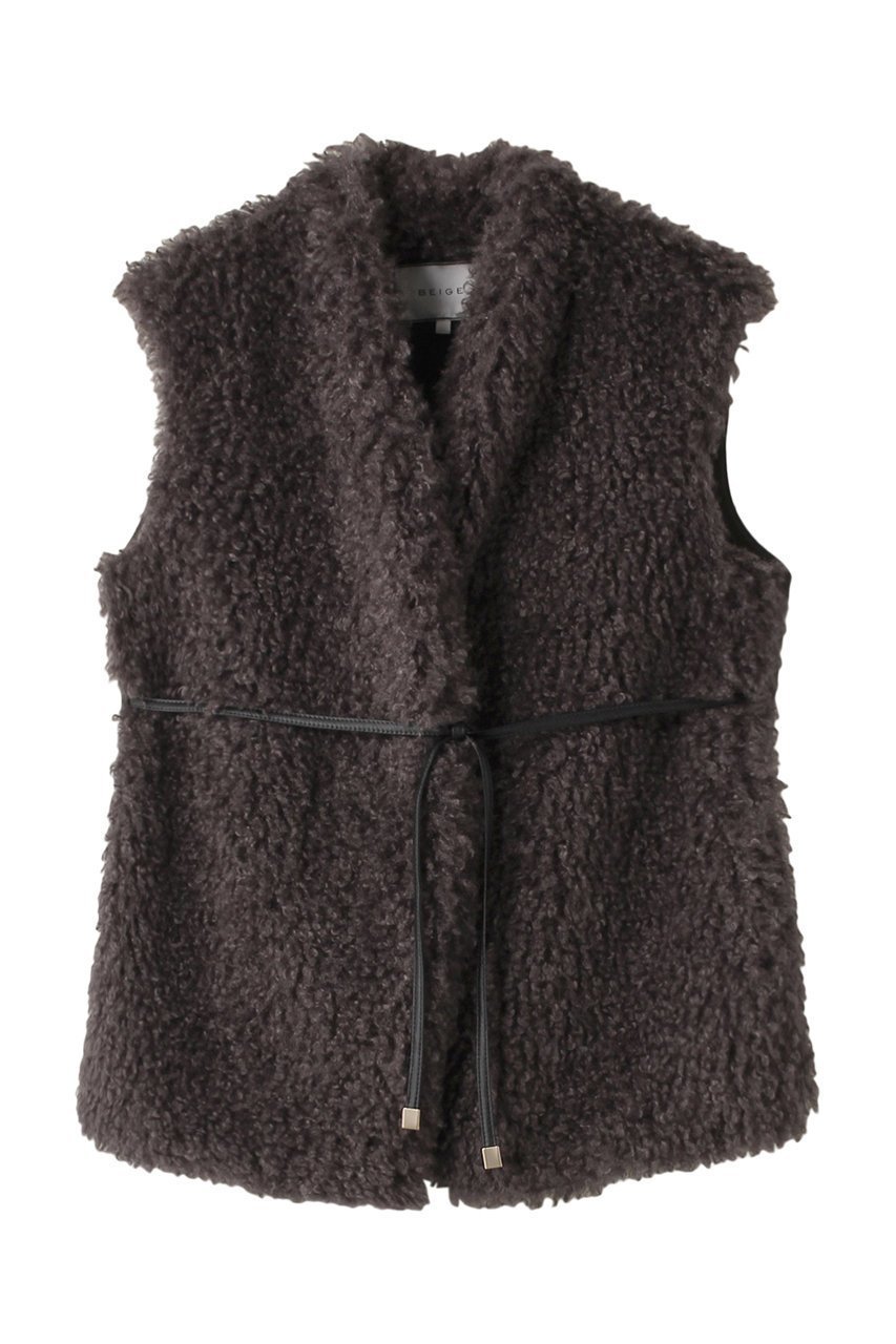 【ベイジ,/BEIGE,】のPUY(ピュイ)/フェイクファーベスト インテリア・キッズ・メンズ・レディースファッション・服の通販 founy(ファニー) 　ファッション　Fashion　レディースファッション　Fashion for Women　アウター　Coat / Outerwear Collection　レディースジャケット・軽アウター　Jackets　ジャケット　Jacket, Outerwear　フェイクファー　Faux Fur, Imitation Fur　フラット　Flat, Flat Shoes　ベスト　Vest, Waistcoat　リボン　Ribbon, Bow　ルーズ　Loose, Oversized　A/W・秋冬　Autumn/Winter　C.Gray|ID: prp329100004101549 ipo3291000000035654920