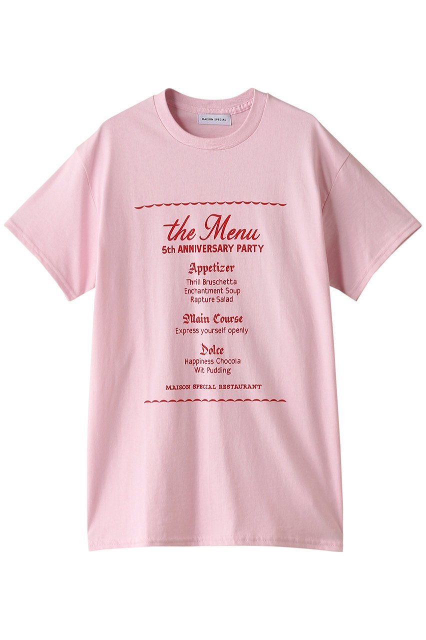 【メゾンスペシャル/MAISON SPECIAL】の5thアニバーサリーTEE インテリア・キッズ・メンズ・レディースファッション・服の通販 founy(ファニー) 　ファッション　Fashion　レディースファッション　Fashion for Women　トップス・カットソー　Cut & Sew Tops　シャツ・ブラウス・オフィスカジュアル　Elegant Blouses & Button-Ups　ロングTシャツ・Tシャツ　Longline T-Shirts & Tees　カットソー・ベーシックTシャツ　Cut-and-Sewn Tops / Stretch Tees & Basics　インナー　Innerwear　ショート　Short, Short Length　スタイリッシュ　Stylish, Fashionable　スリーブ　Sleeve, Long Sleeve / Short Sleeve　ハーフ　Half, Half-Length　プリント　Print, Printed Pattern　PNK(ピンク)|ID: prp329100004102726 ipo3291000000032923010