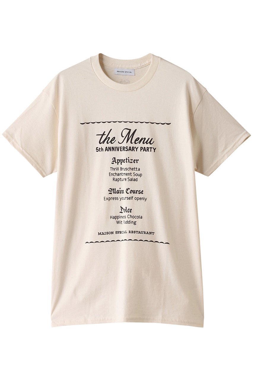 【メゾンスペシャル/MAISON SPECIAL】の5thアニバーサリーTEE インテリア・キッズ・メンズ・レディースファッション・服の通販 founy(ファニー) 　ファッション　Fashion　レディースファッション　Fashion for Women　トップス・カットソー　Cut & Sew Tops　シャツ・ブラウス・オフィスカジュアル　Elegant Blouses & Button-Ups　ロングTシャツ・Tシャツ　Longline T-Shirts & Tees　カットソー・ベーシックTシャツ　Cut-and-Sewn Tops / Stretch Tees & Basics　インナー　Innerwear　ショート　Short, Short Length　スタイリッシュ　Stylish, Fashionable　スリーブ　Sleeve, Long Sleeve / Short Sleeve　ハーフ　Half, Half-Length　プリント　Print, Printed Pattern　IVR(アイボリー)|ID: prp329100004102726 ipo3291000000032923021
