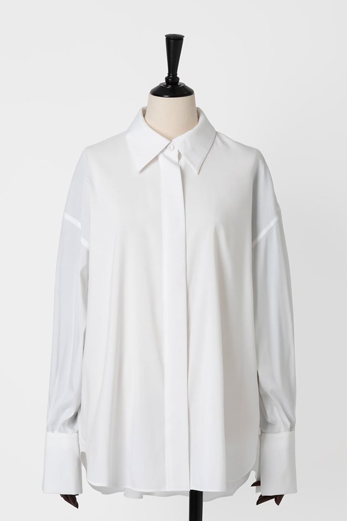 【オーヴィル/EAUVIRE】の4wayシャツ インテリア・キッズ・メンズ・レディースファッション・服の通販 founy(ファニー) https://founy.com/ ファッション Fashion レディースファッション Fashion for Women トップス・カットソー Cut & Sew Tops シャツ・ブラウス・オフィスカジュアル Elegant Blouses & Button-Ups カフス Cuff Design スリーブ Sleeve, Long Sleeve / Short Sleeve ロング Long, Long-Length 日本製 Made In Japan |ID: prp329100004102734 ipo3291000000032901515