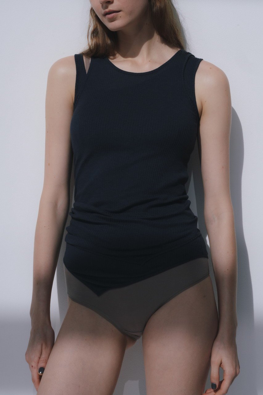 【サク レ/Sacre】のリブレイヤータンクトップ インテリア・キッズ・メンズ・レディースファッション・服の通販 founy(ファニー) ファッション Fashion レディースファッション Fashion for Women 下着・ランジェリー Lingerie & Intimates その他ランジェリー・インナーアイテム Other Lingerie / Intimates アシンメトリー Asymmetrical Style インナー Innerwear フィット Fit, Slim Fit フォルム Silhouette, Form ランジェリー Lingerie, Intimate Wear 再入荷 Restock / Back in Stock ネイビー|ID: prp329100004102742 ipo3291000000034462742