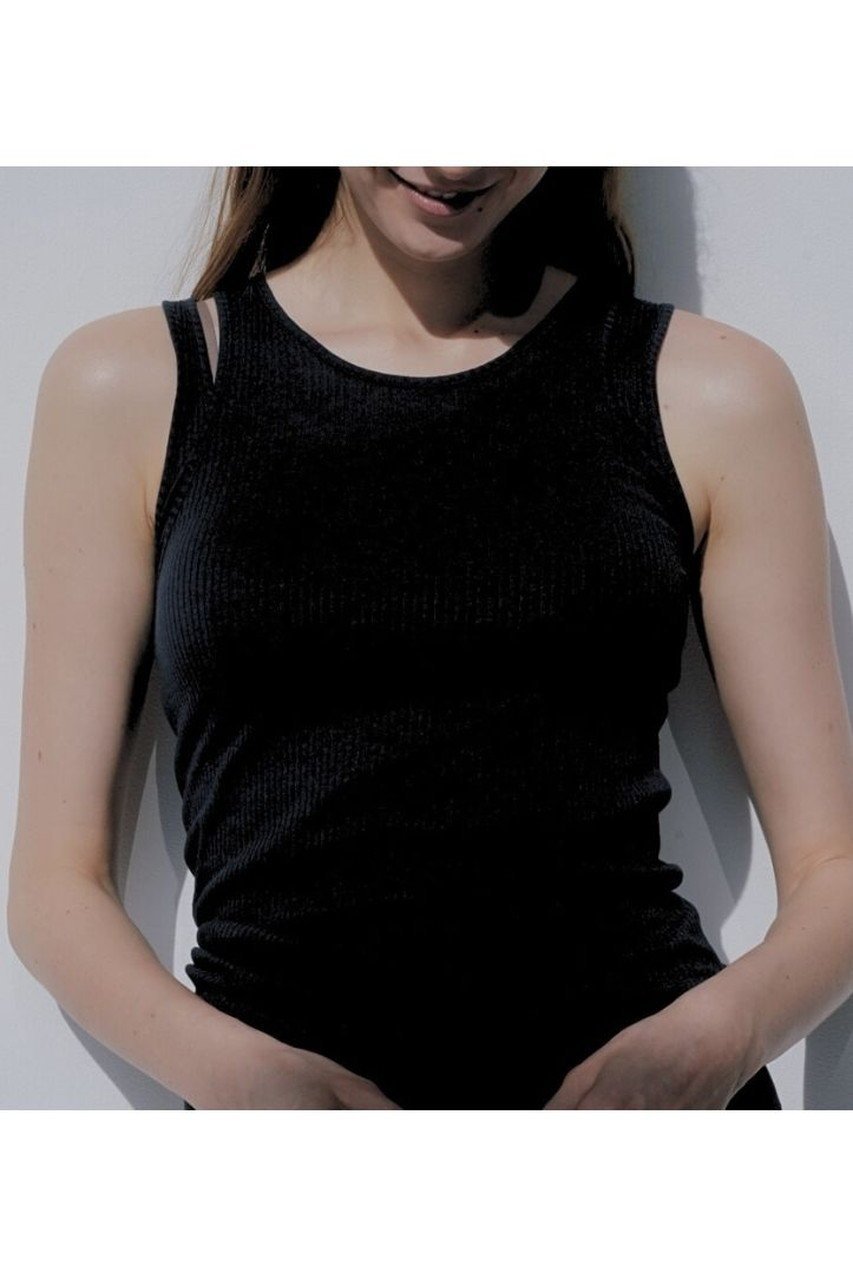 【サク レ/Sacre】のリブレイヤータンクトップ インテリア・キッズ・メンズ・レディースファッション・服の通販 founy(ファニー) ファッション Fashion レディースファッション Fashion for Women 下着・ランジェリー Lingerie & Intimates その他ランジェリー・インナーアイテム Other Lingerie / Intimates アシンメトリー Asymmetrical Style インナー Innerwear フィット Fit, Slim Fit フォルム Silhouette, Form ランジェリー Lingerie, Intimate Wear 再入荷 Restock / Back in Stock ブラック|ID: prp329100004102742 ipo3291000000034462744