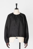 【オーヴィル/EAUVIRE】のノーカラーショートブルゾン 人気、トレンドファッション・服の通販 founy(ファニー) ファッション Fashion レディースファッション Fashion for Women アウター Coat / Outerwear Collection レディースジャケット・軽アウター Jackets ブルゾンジャケット・スポーティアウター Blouson Jackets サテン Satin, Glossy Fabric ショート Short, Short Length シルク Silk, 100% Silk ジャケット Jacket, Outerwear ブルゾン Blouson, Bomber Jacket エレガント 上品 Elegant thumbnail ブラック|ID: prp329100004102756 ipo3291000000032966152