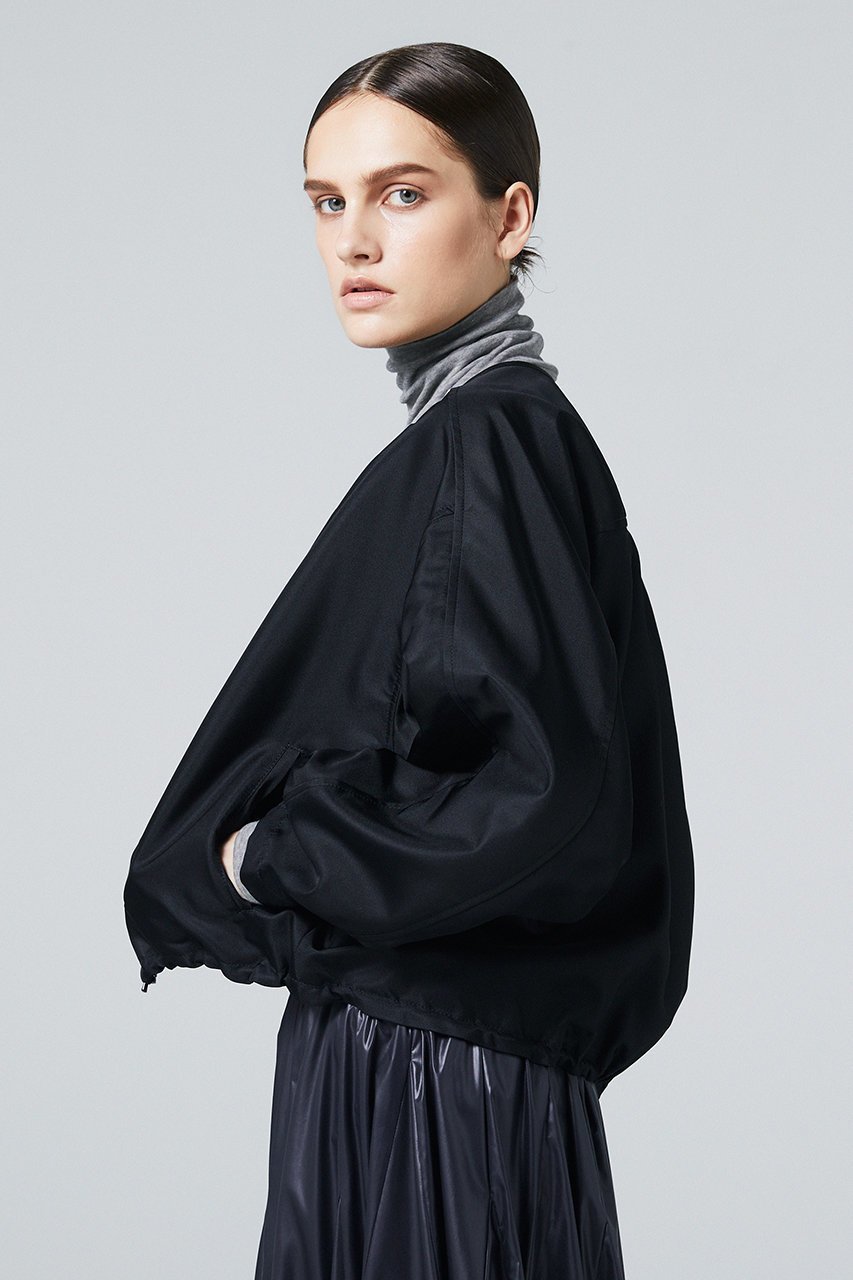 【オーヴィル/EAUVIRE】のノーカラーショートブルゾン 人気、トレンドファッション・服の通販 founy(ファニー) 　ファッション　Fashion　レディースファッション　Fashion for Women　アウター　Coat / Outerwear Collection　レディースジャケット・軽アウター　Jackets　ブルゾンジャケット・スポーティアウター　Blouson Jackets　サテン　Satin, Glossy Fabric　ショート　Short, Short Length　シルク　Silk, 100% Silk　ジャケット　Jacket, Outerwear　ブルゾン　Blouson, Bomber Jacket　エレガント 上品　Elegant　other-5|ID: prp329100004102756 ipo3291000000032966168