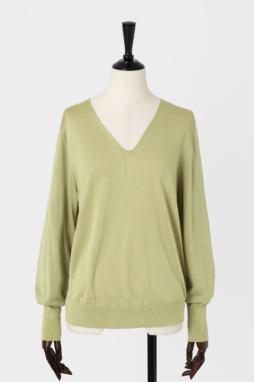 【オーヴィル/EAUVIRE】のフィラメントシルクVネックプルオーバー 人気、トレンドファッション・服の通販 founy(ファニー) 　ファッション　Fashion　レディースファッション　Fashion for Women　トップス・カットソー　Cut & Sew Tops　シャツ・ブラウス・オフィスカジュアル　Elegant Blouses & Button-Ups　カジュアルプルオーバー・ニットトップス　Pullovers & Knit Tops / Casual Pullovers　Vネックトップス　V-Neck Tops / V-Cut Neckline Shirts　イタリア　Italy　インナー　Innerwear　シルク　Silk, 100% Silk　スリーブ　Sleeve, Long Sleeve / Short Sleeve　ロング　Long, Long-Length　 other-1|ID: prp329100004102767 ipo3291000000036827981