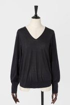 【オーヴィル/EAUVIRE】のフィラメントシルクVネックプルオーバー ブラック|ID: prp329100004102767 ipo3291000000036827984